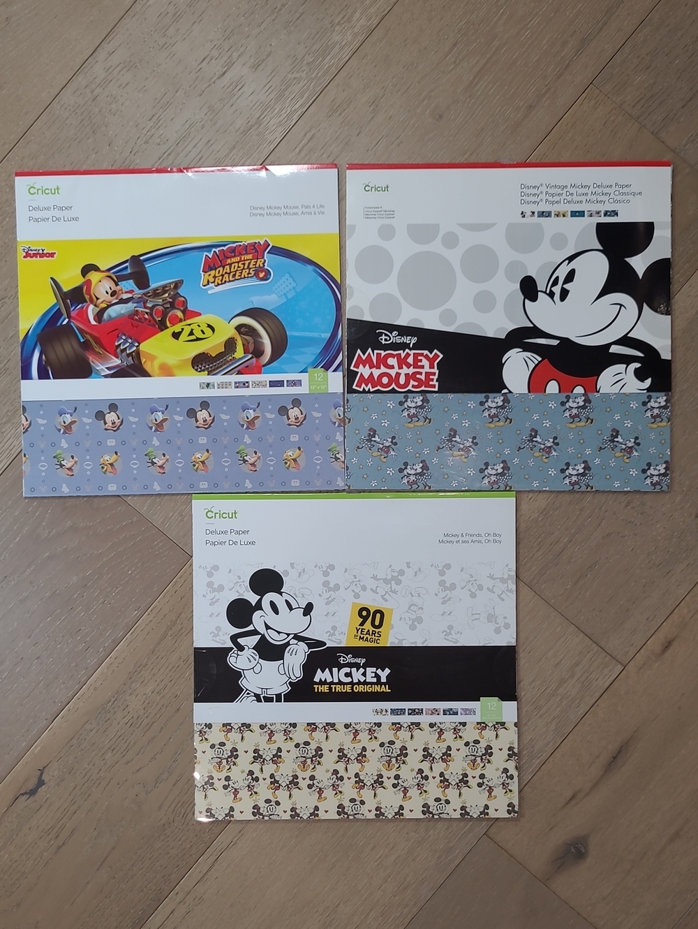 New Cricut Mickey Mouse Deluxe Paper - 12x12 Character Card Stock Heavy 3 packs